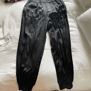 Nwt never worn black satin Zara joggers